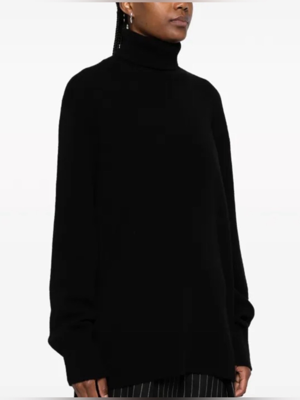 The Row Black Cashmere Turtleneck Sweater Size Medium